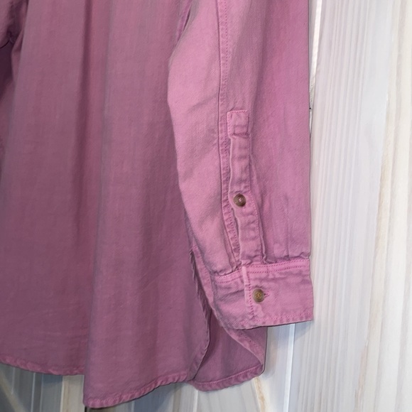 Anthropologie Pilco S Pink Oversized Cotton Linen Button Down Blouse Worn Once - Picture 6 of 13